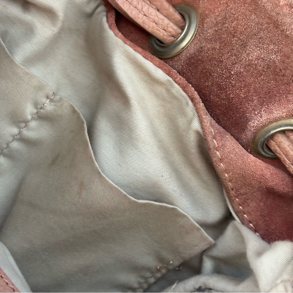 Coach and Four Pink Leather Crossbody Bucket Bag Tassels - Picture 12 of 12